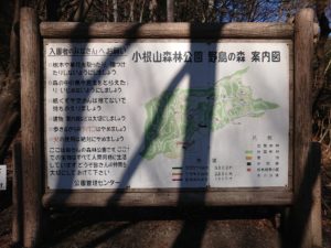 小根山森林公園の看板（野鳥の森 案内図）の写真